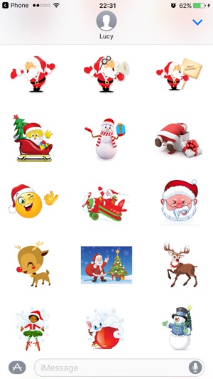 Christmas Stickers Santa Pack for texting(圖3)-速報App