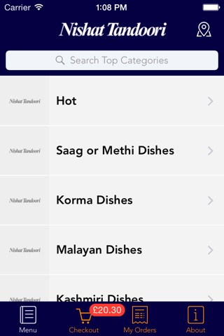 Nishat Tandoori Ordering App screenshot 2