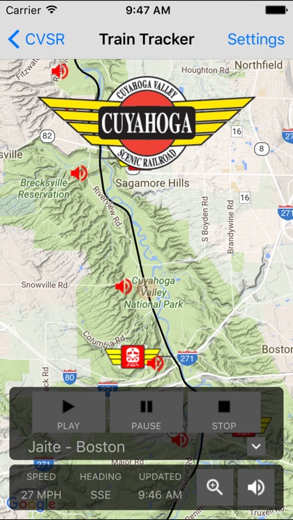CVSR Train Tracker