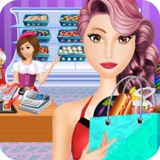 Supermarket Food Shopping - free games for girls with time management, grocery and cash register iOS App