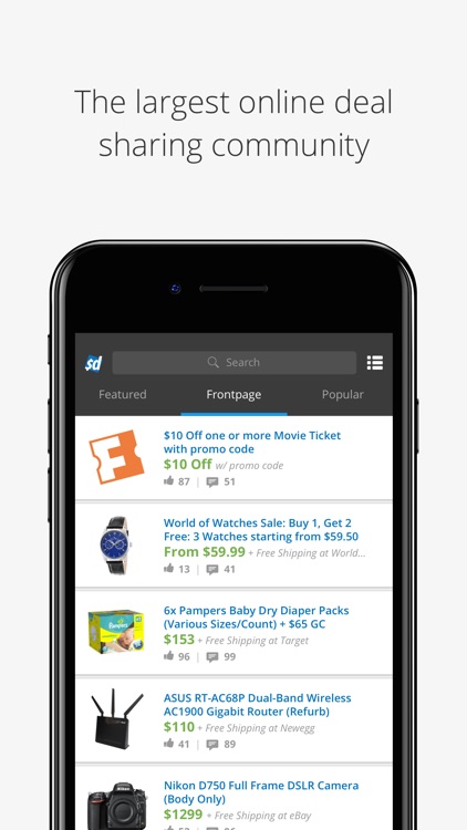 Slickdeals: Shopping for Deals, Coupons, Discounts screenshot-0