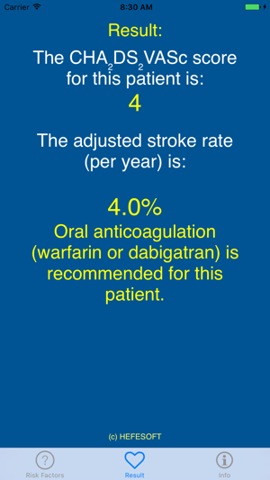 Birmingham CHA2DS2-VASc Score Calculator(圖2)-速報App