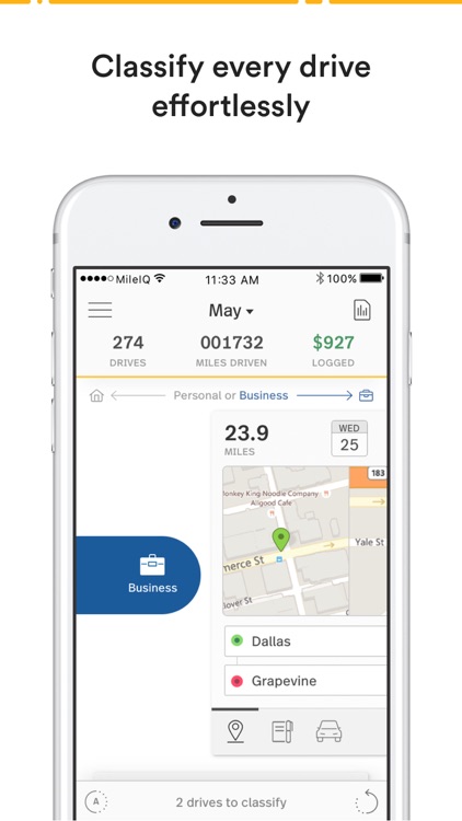 MileIQ Mileage Log – Business Expense Tracker
