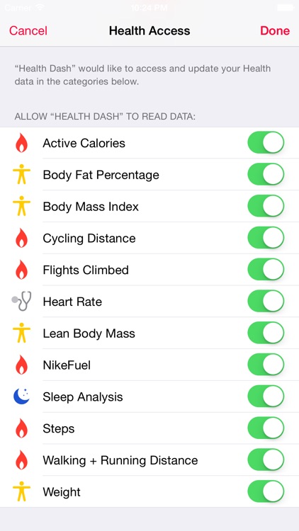 Dashboard for Apple Health App