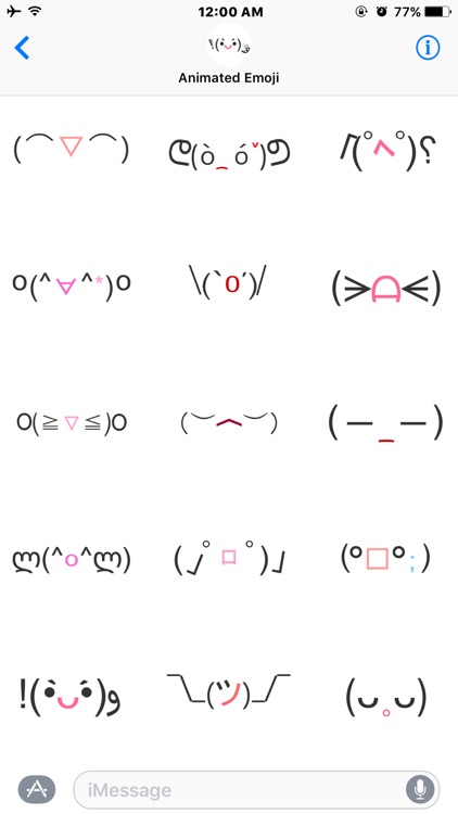 Animated Face Emoji(Kaomoji) Stickers
