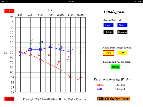 iAudiogram screenshot 2