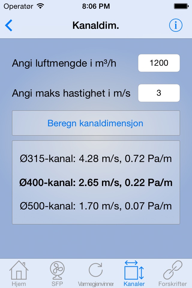 HVAC-calculator screenshot 3