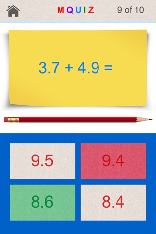 Adding Decimals MQuiz - Math Quiz and Practice for Elementary, Middle and High School Education screenshot 2