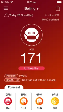 Game screenshot China Air Quality Forecast - PM2.5 smog daily and hourly trend mod apk