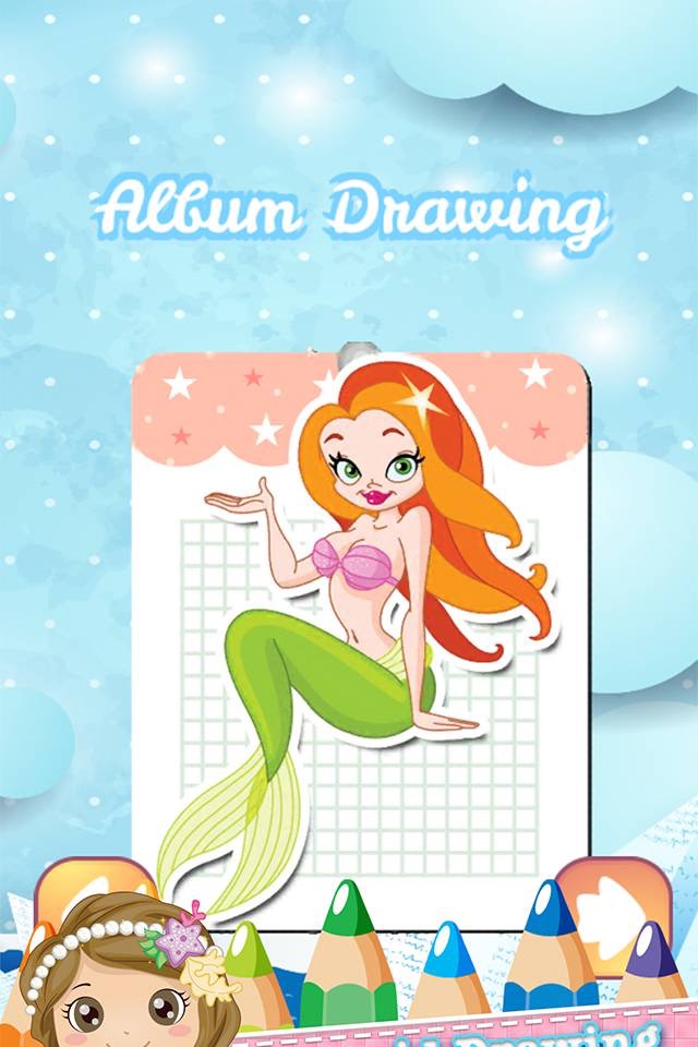 Mermaid Coloring Book Learning Games For Kids 4 th screenshot 2