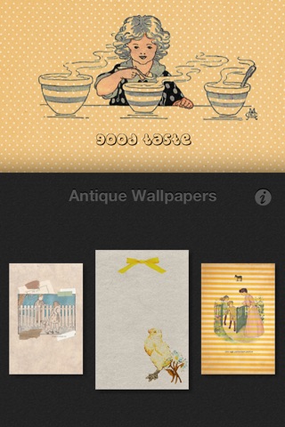 Cute Antique Illustration Wallpapers screenshot 2