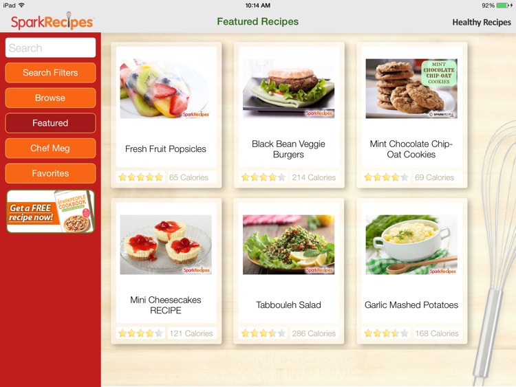 Healthy Recipes by SparkRecipes for iPad