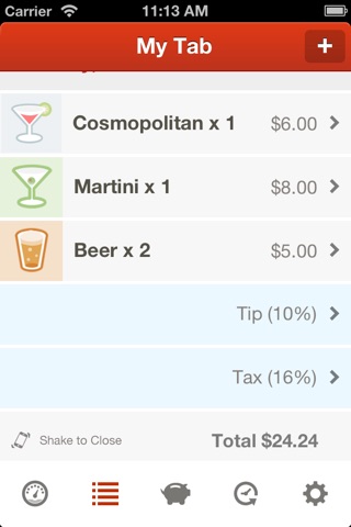 Drinklist screenshot 2