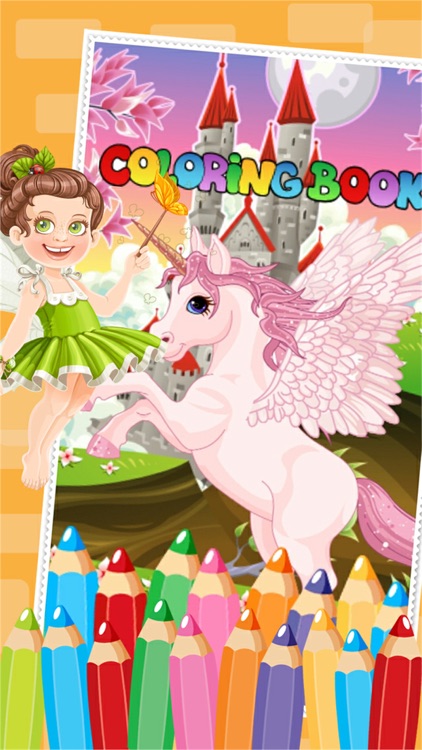 Little Unicorn Colorbook Drawing to Paint Coloring Game for Kids