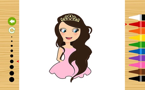 Princess Coloring Book : Colorful Paint Draw Page Games For Girl screenshot 2