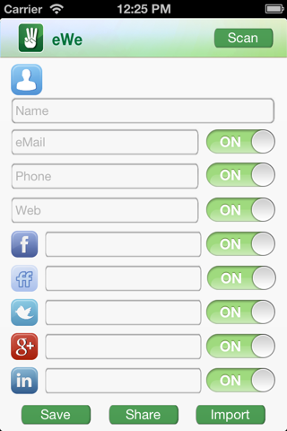 eWe - Share Contacts App screenshot 2