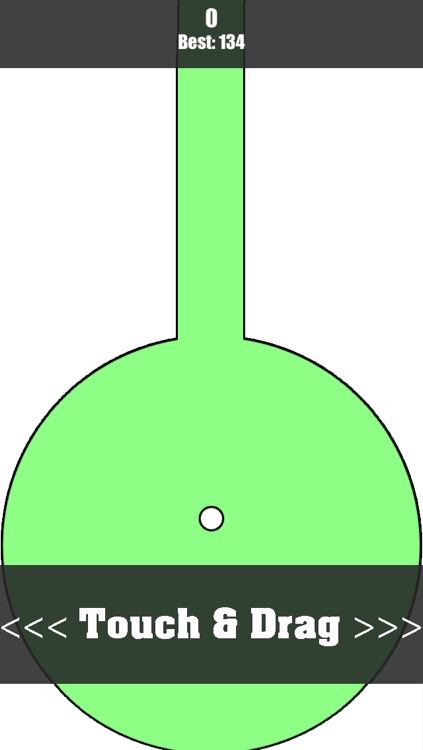 Green Ball Circles on the Path - Neon Line Edition