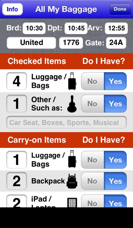 All My Baggage • Airport / Train Station Travel Checklist