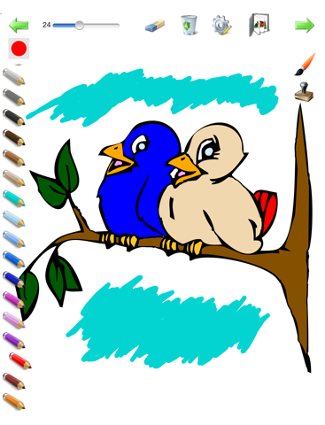 Livre de coloriages pour iPad - Pour tous les goûts et tous les âges avec de nombreux crayons de couleur, de multiples formes de pinceau et des autocollants screenshot 3