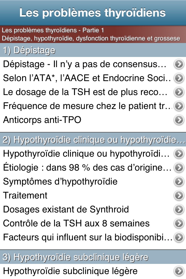 Les problèmes thyroïdiens screenshot 2