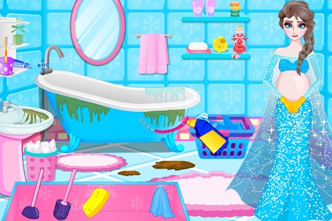 Pregnant Barbara Bathroom Cleaning screenshot 3