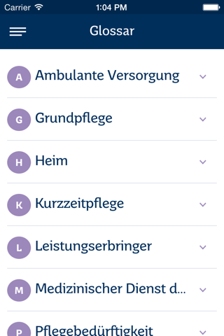 PflegemAPPe - Informationen und Hilfe rund um das Thema Pflege screenshot 3