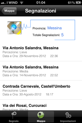 Segnala Terremoto screenshot 4