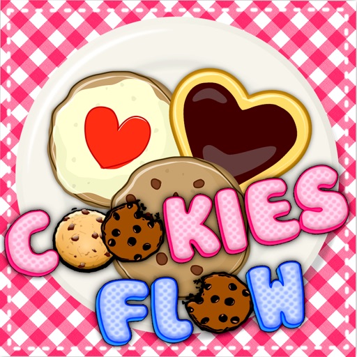 Cookies flow mania - Draw the matching cookies line free brain puzzles game Icon