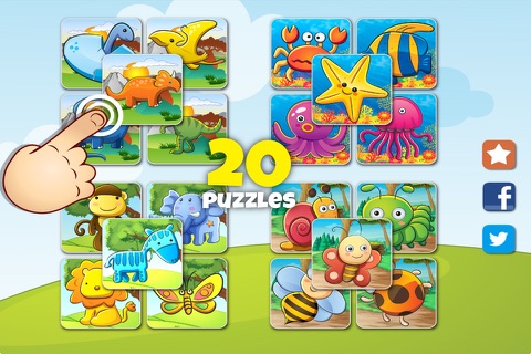 Amazing Animal Jigsaw Puzzles - Cute Learning Game for Kids and Toddlers (Dinosaurs, Sea Life, Africa, Insects) screenshot 4