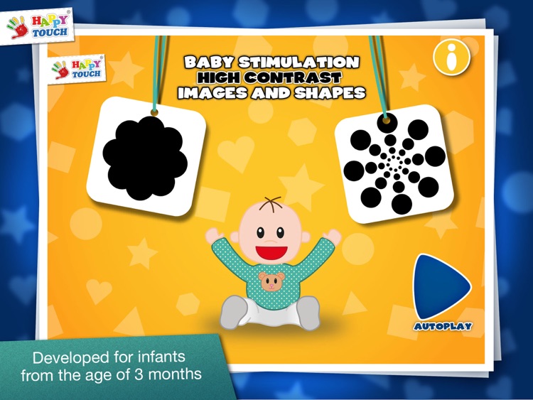 Baby Stimulation: High Contrast Patterns & Shapes - Infant / Baby App by HappyTouch®