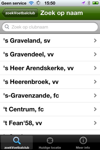 zoekVoetbalclub screenshot 3