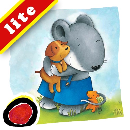 Miko Wants a Dog: An interactive kids bedtime story book about a mouse wanting a pet to play with and how he gets one by helping his neighbor, by Brigitte Weninger illustrated by Stephanie Roehe (iPad