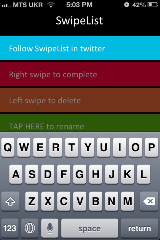 SwipeList screenshot 4