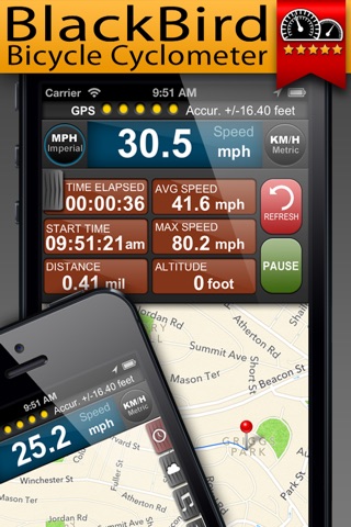 Black Bird Bicycle Cyclometer (GPS Cycling) screenshot 2