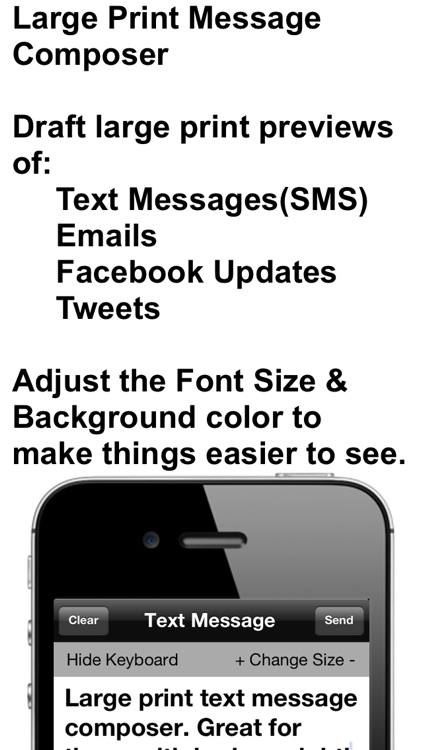 Large Print Message Composer