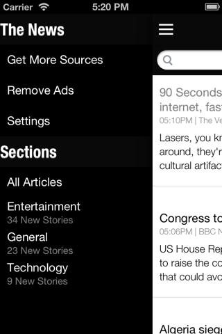 The News: Google Reader and RSS Client screenshot 3