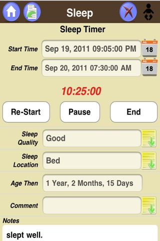 iBabyLog : Baby Breastfeeding Timer, Nursing Tracker and Sleep, Diaper, Activities Log screenshot 4