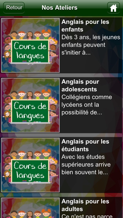 Cours de langues