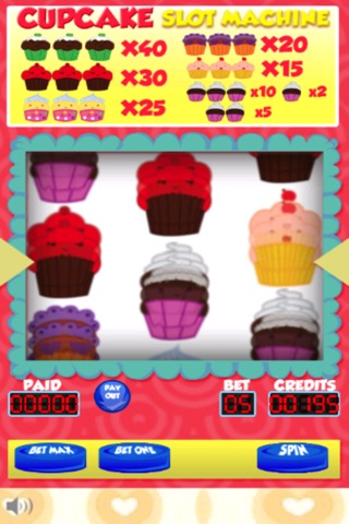 Cupcake Slot Machine - Frosting Gambling Casino Free screenshot 4