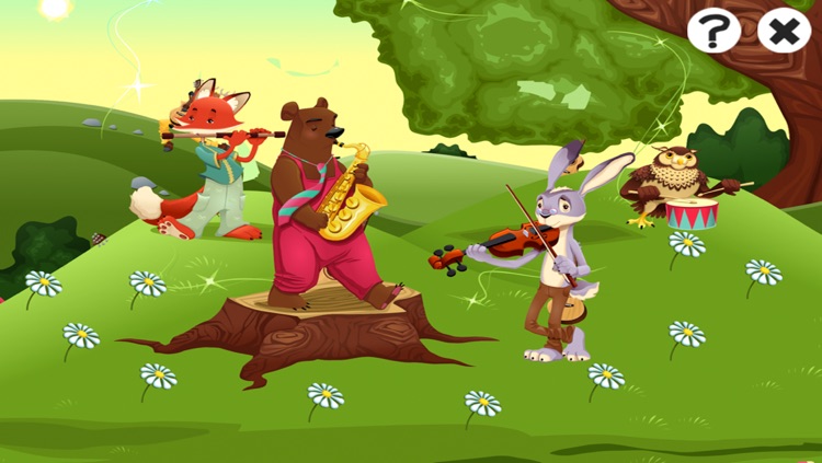 Animal game for children age 2-5: Get to know the animals of the forest with music