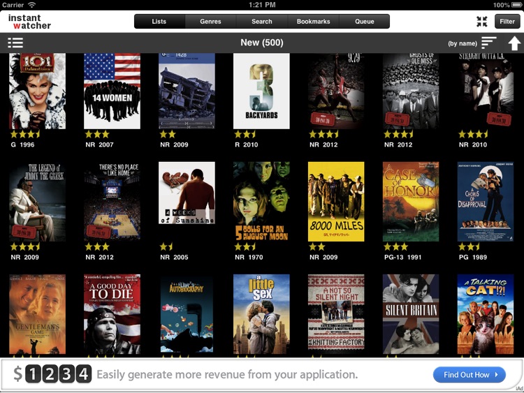 InstantWatcher  -- for iPad