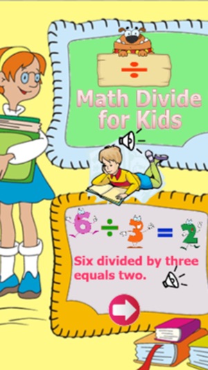 Math divide game for kids