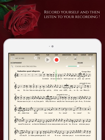 Sing Bizet – Habanera, Carmen (partition interactive de chant) screenshot 3
