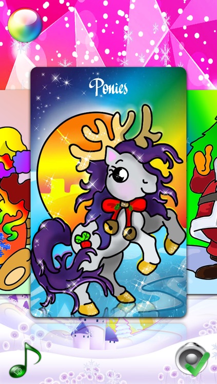 Christmas Coloring Pages for Girls & Boys with Santa & New Year Nick - Pony Painting Sheets & Fashion Papa Noel Games for my Little Kids, Babies & jr Brats