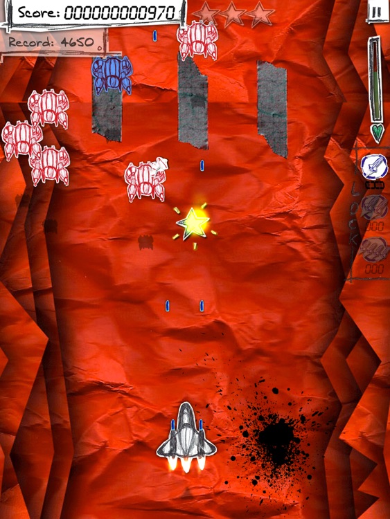 Shock-X. HD Lite - Space shooter wars paper screenshot-0