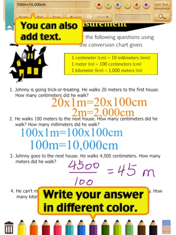Kids Math-Metric Measurement Worksheets(Grade 4) screenshot 3