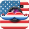 American Mustache Booth - Free Patriotic Photo App
