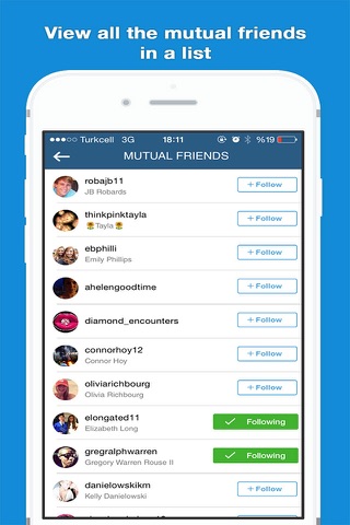 MutualFriends for Instagram screenshot 3
