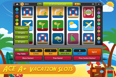 Ace A+ Vacation Slots with Bonus Games - Spin the wheel to win the grand prize screenshot 3