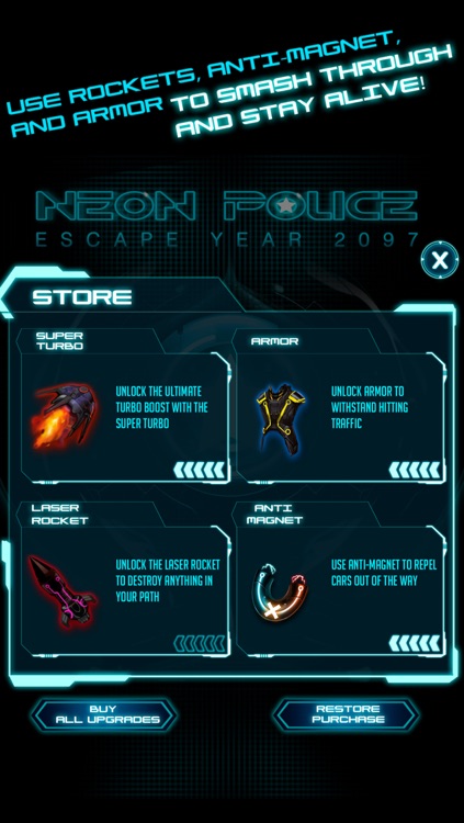 A Neon Police Escape Chase Future Sprint Battle Free Version HD screenshot-3